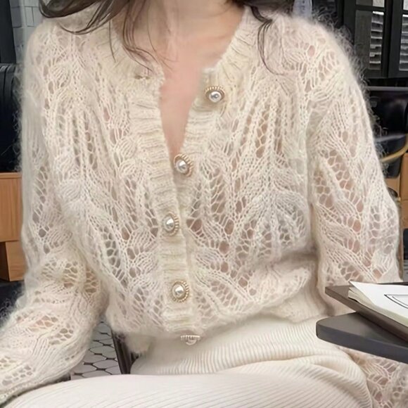 Sweaters - Apricot Elegant Women's Sweater